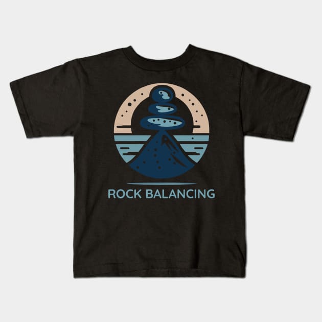 STONE ROCK BALANCING Kids T-Shirt by ThesePrints